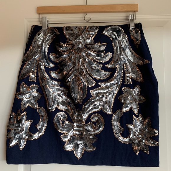Sequin Mini Skirt - Picture 1 of 4